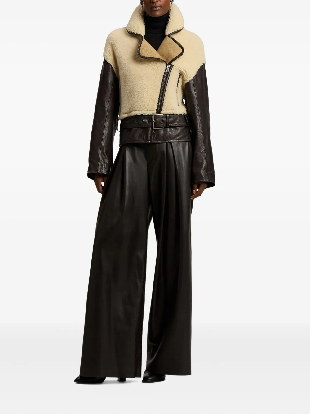Ralph Lauren Collection shearling leather belted jacket | Faux Fur & Shearling Jackets | Image 2