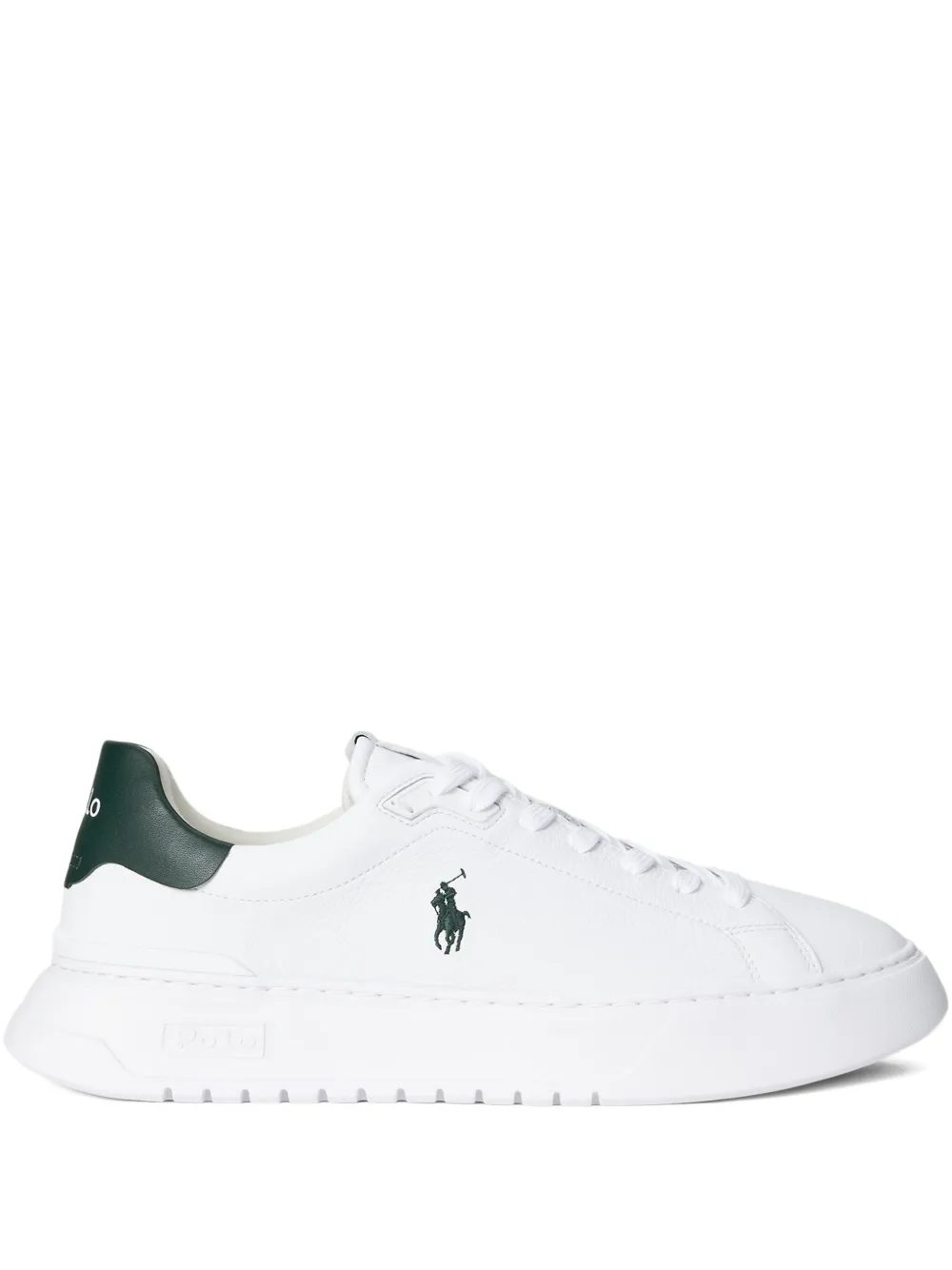 Polo Ralph Lauren polo player logo leather sneakers White