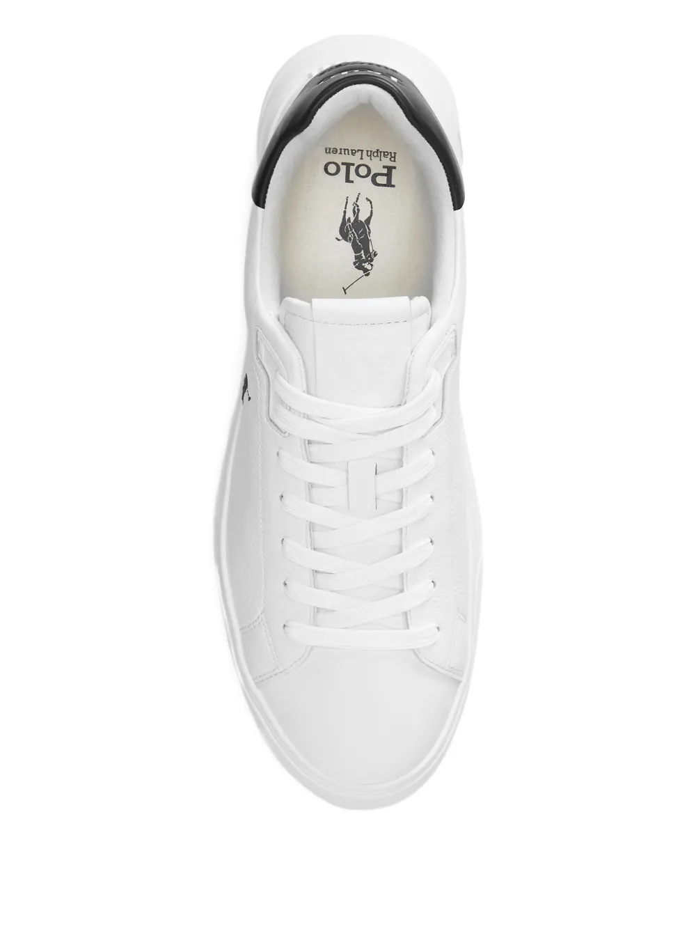 Polo Ralph Lauren polo player logo leather sneakers White