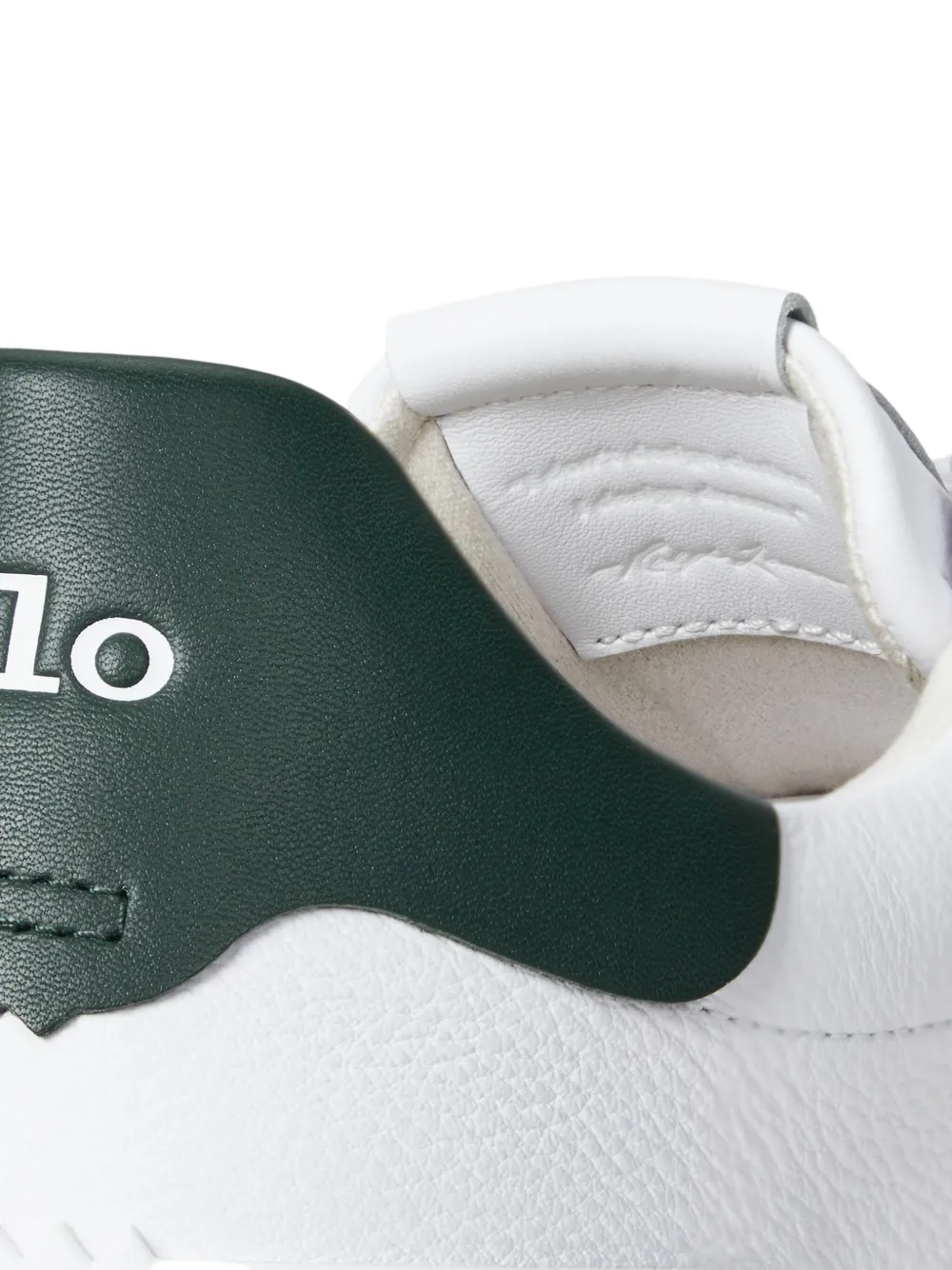 Polo Ralph Lauren polo player logo leather sneakers White