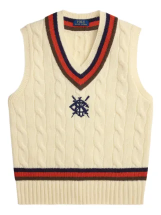 Polo Ralph Lauren ケーブルニット ベスト | ニュートラル | FARFETCH JP