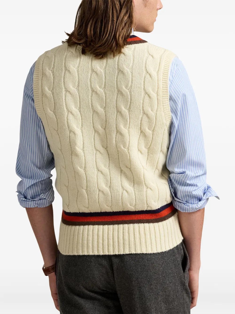 Polo Ralph Lauren Kabelgebreide spencer Beige