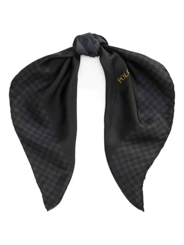Polo Ralph Lauren Silk Scarf Black FARFETCH KW