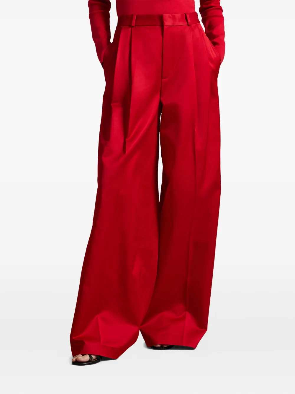 Polo Ralph Lauren Pleated Trousers In Red