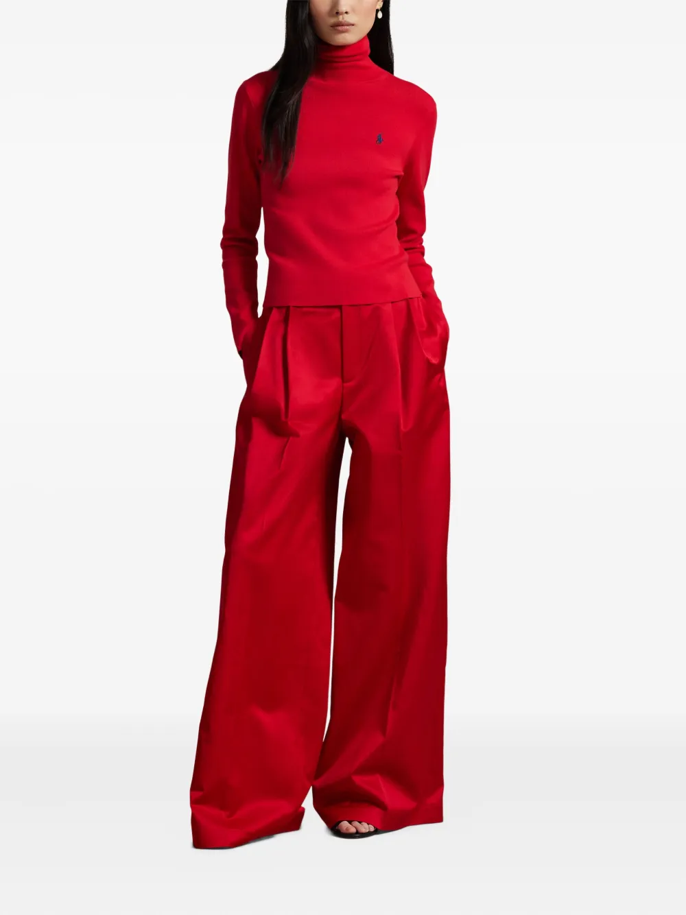 Polo Ralph Lauren Pleated Trousers In Red