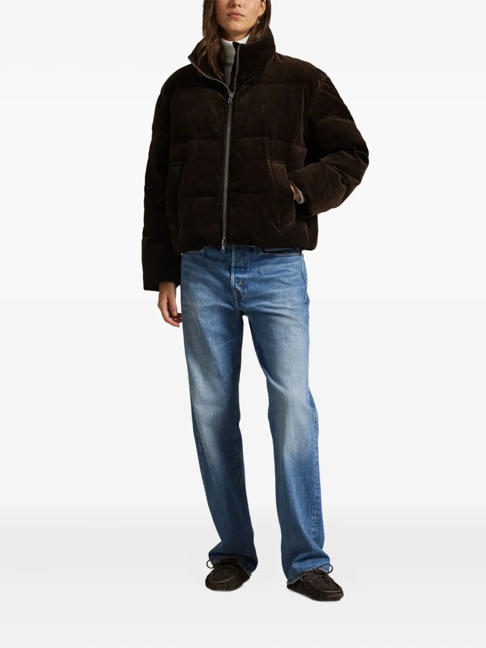 Polo Ralph Lauren Ribfluwelen donsjack Zwart