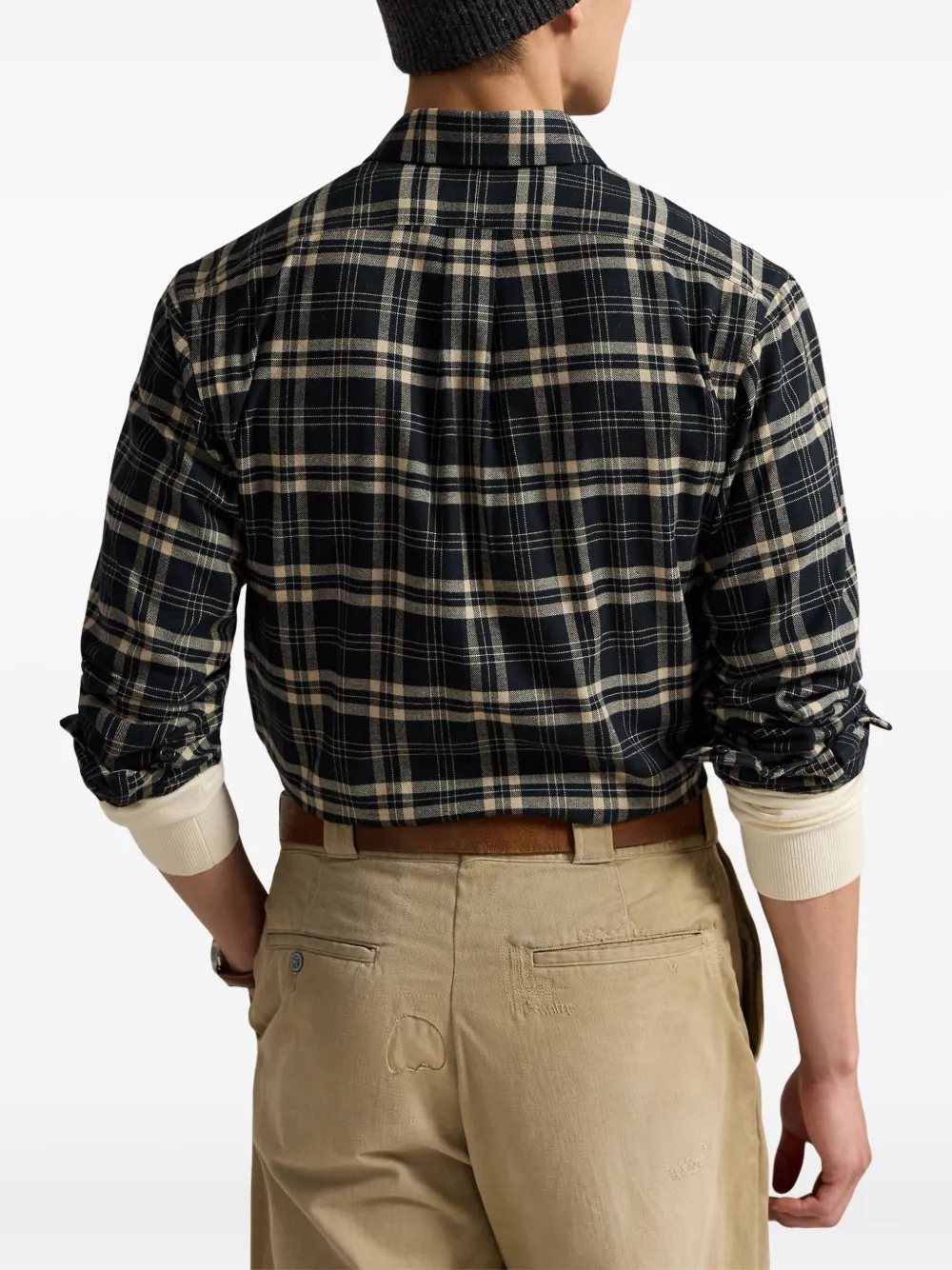 Polo Ralph Lauren Check-pattern Long-sleeve Shirt In Black