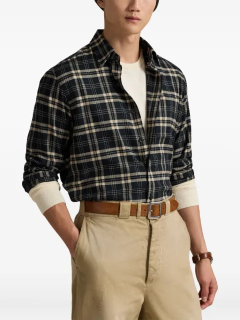 Polo Ralph Lauren camisa manga larga con cuadros estampados
