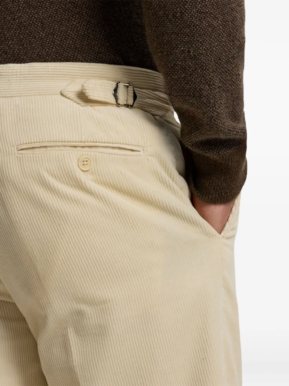 Ralph Lauren Ribbed-cord Trousers In Neutral