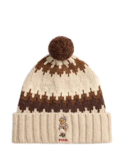 Polo Ralph Lauren gorro con oso bordado y pompón