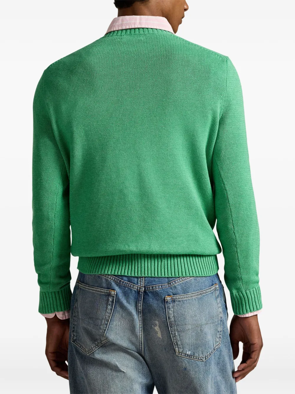 Polo Ralph Lauren Polo Pony Cotton Sweater In Green