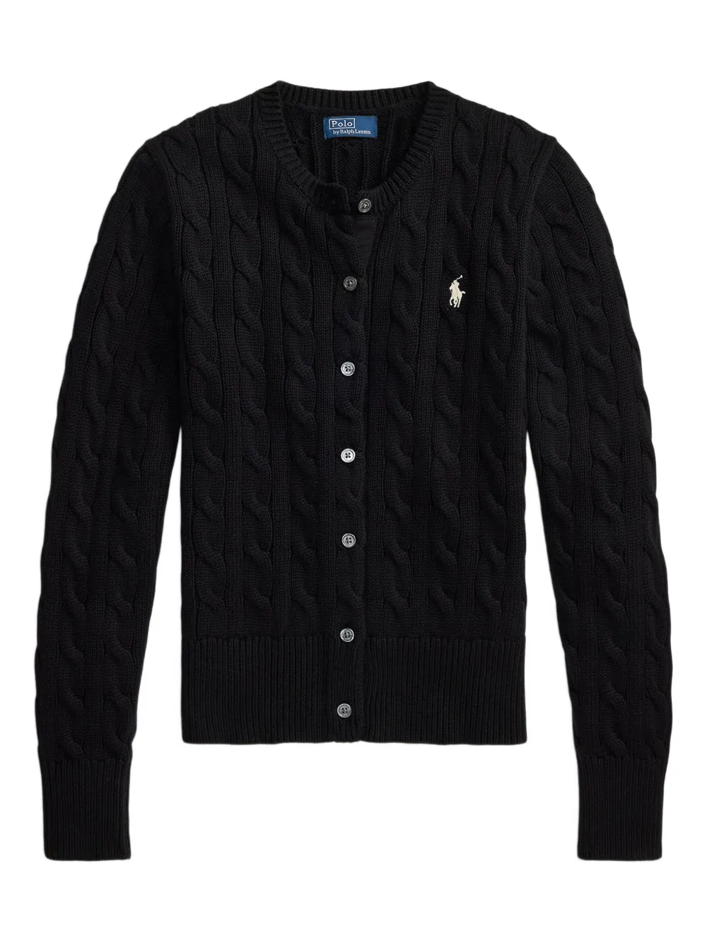 Polo Ralph Lauren Cardigan in maglia a trecce - Nero