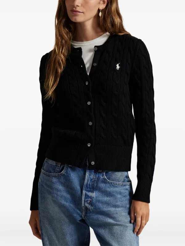 Polo Ralph Lauren ケーブルニット カーディガン | ブラック | FARFETCH JP