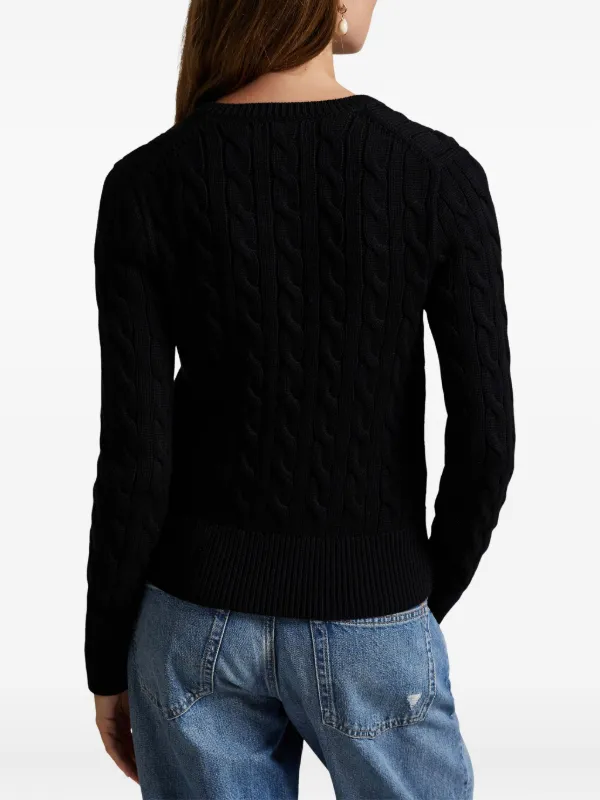 Polo Ralph Lauren ケーブルニット カーディガン | ブラック | FARFETCH JP