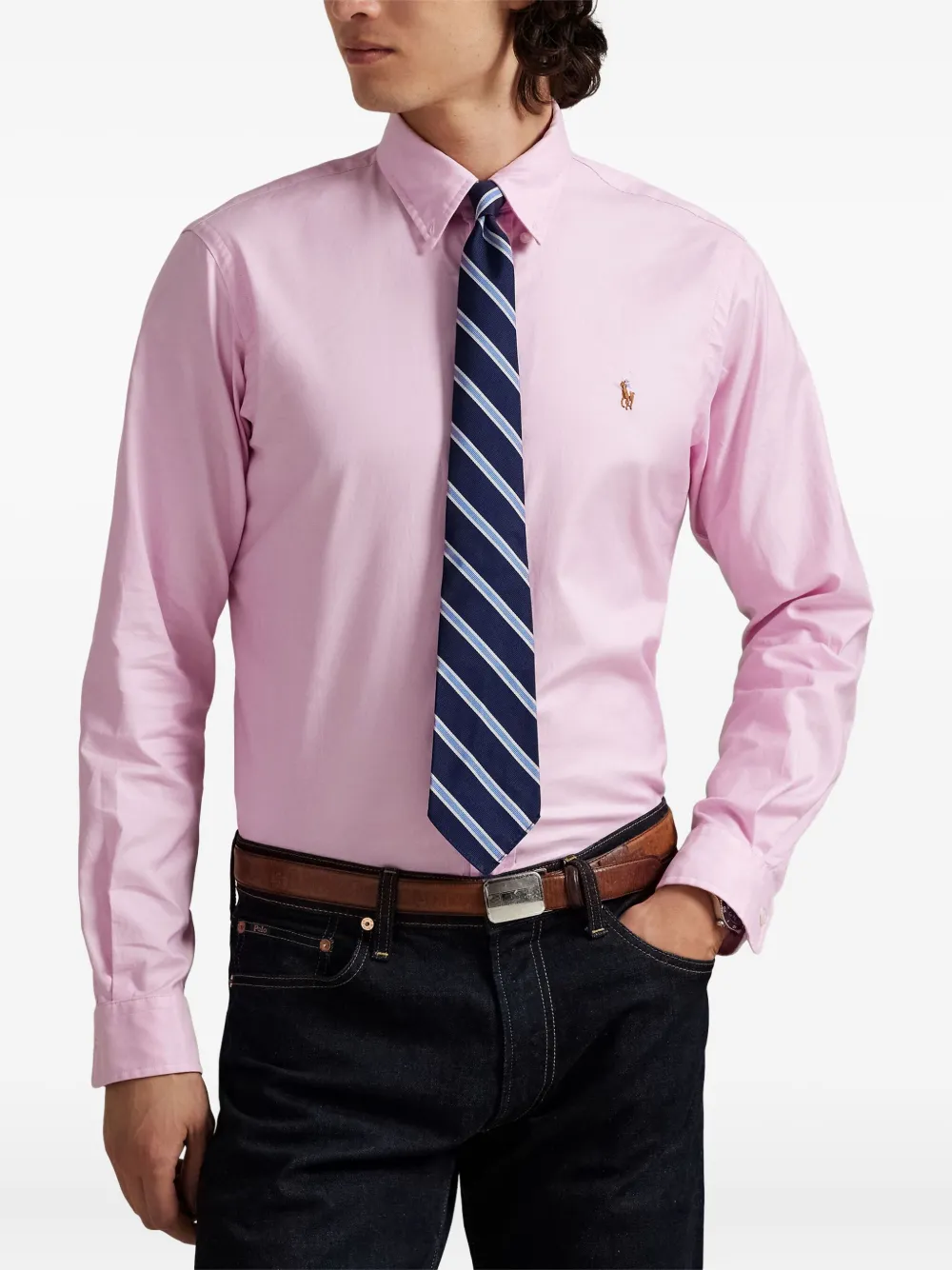 Polo Ralph Lauren Overhemd met geborduurd logo Roze