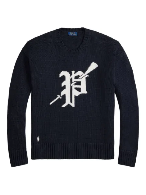 Polo Ralph Lauren logo-intarsia crew-neck sweater
