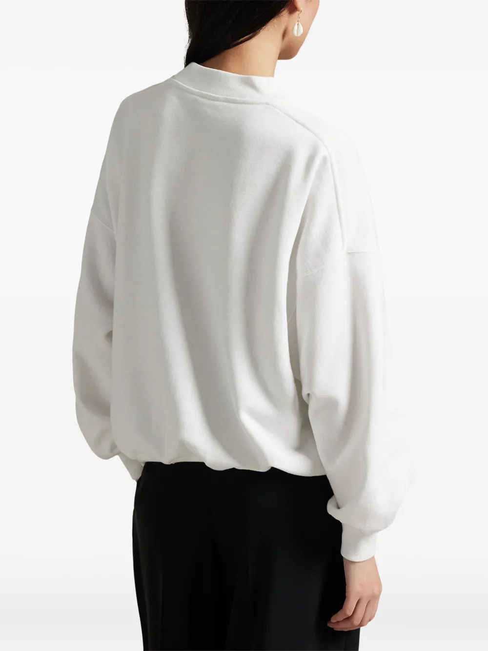 Polo Ralph Lauren Crew Neck Sweatshirt With Logo And Ribbed Cuffs In White
