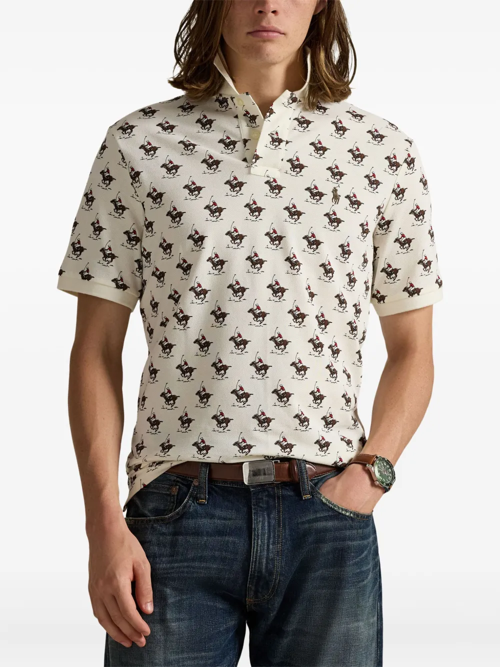 Polo Ralph Lauren Poloshirt met print Beige