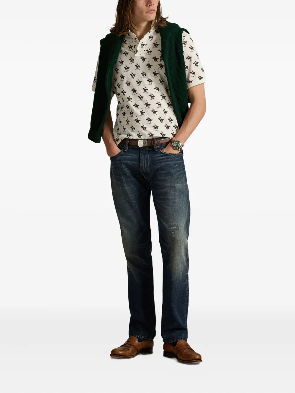 Polo Ralph Lauren polo player-print polo shirt | Image 2