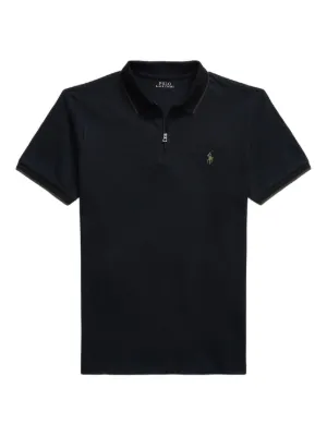 Polo Ralph Lauren dog-embroidered Polo Shirt | Black | FARFETCH