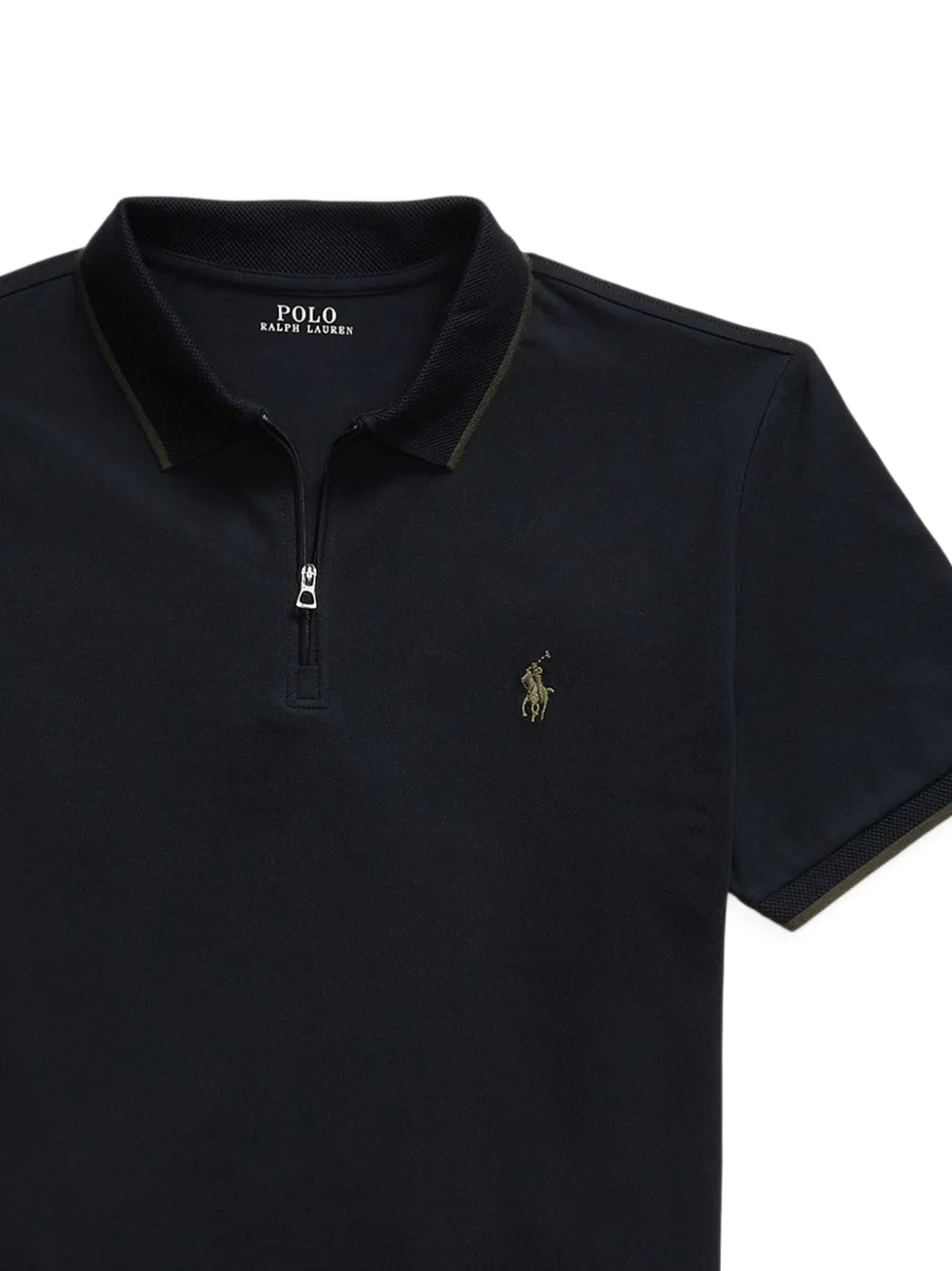 Polo Ralph Lauren zip-neck polo shirt - Zwart