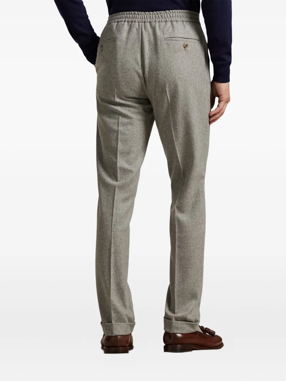 Polo Ralph Lauren Broek met geplooide voorkant Grijs