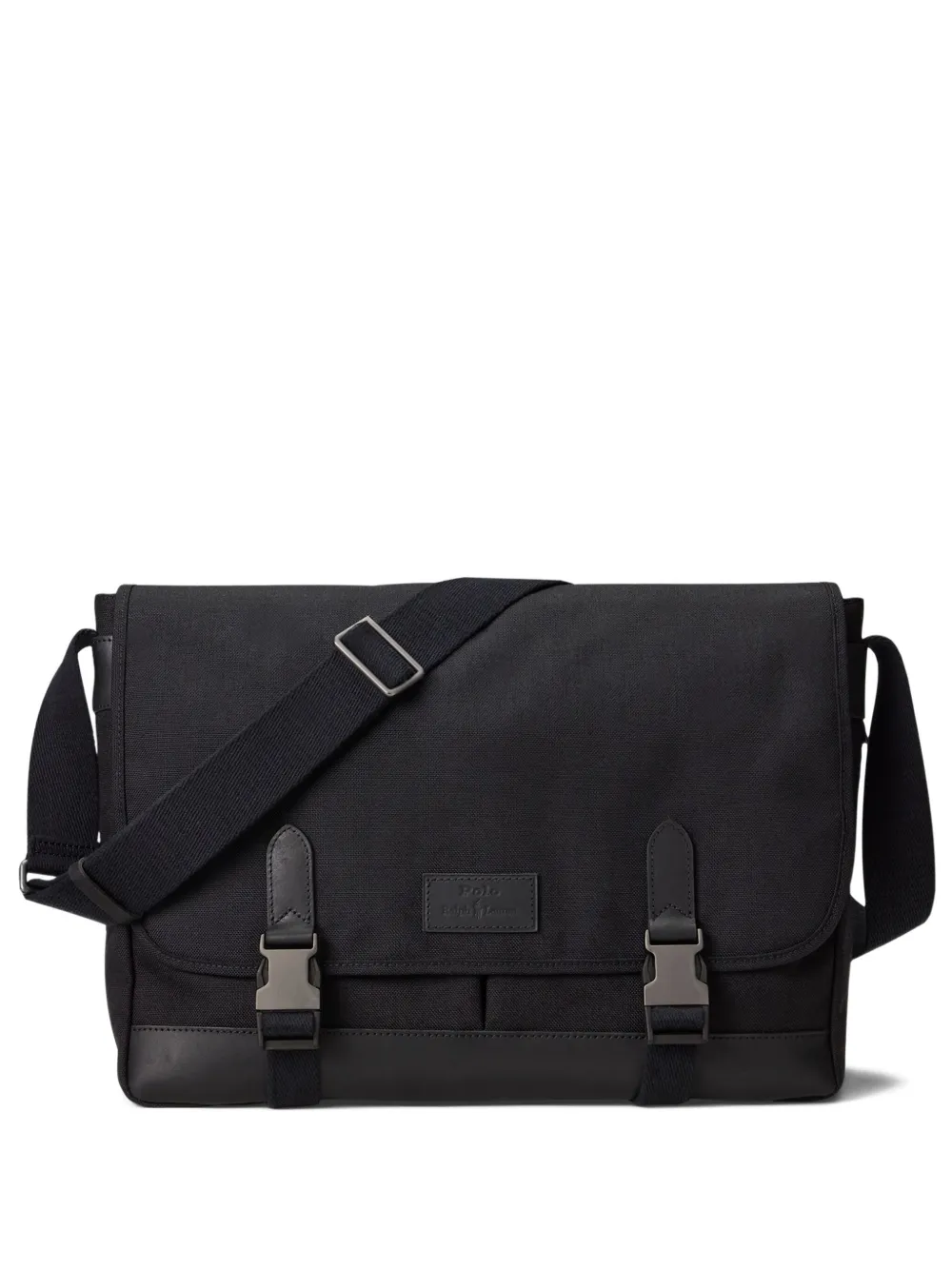 Polo Ralph Lauren レザートリム メッセンジャーバッグ - ブラック Polo Ralph Lauren レザートリム メッセンジャーバッグ - ブラック