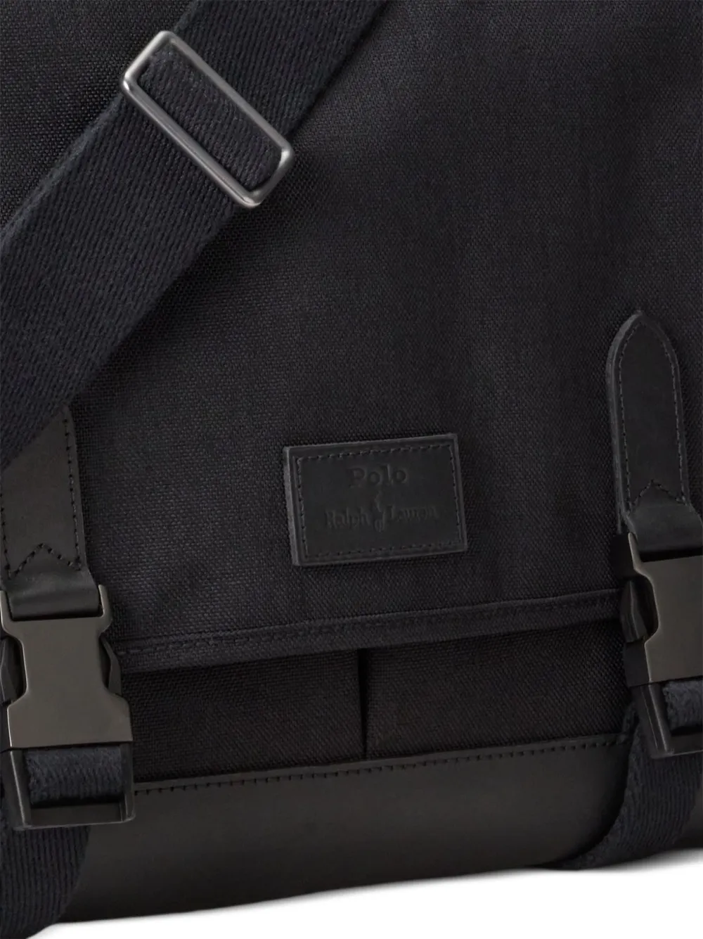 Polo Ralph Lauren Messengertas met leren afwerking Zwart