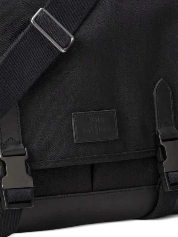 Polo Ralph Lauren レザートリム メッセンジャーバッグ | ブラック