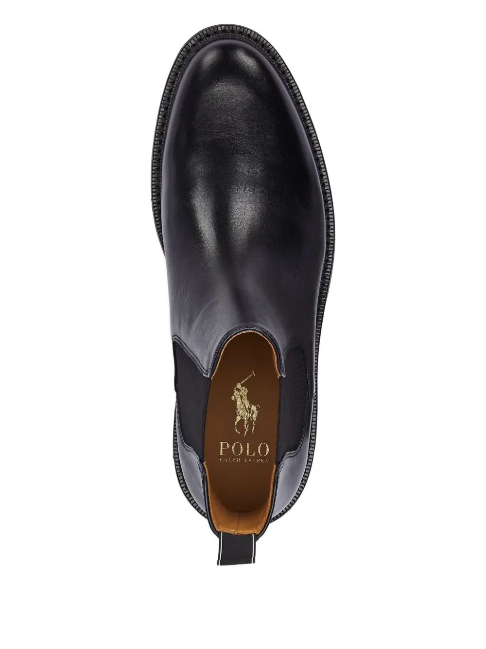 Polo Ralph Lauren leather chelsea boots Black