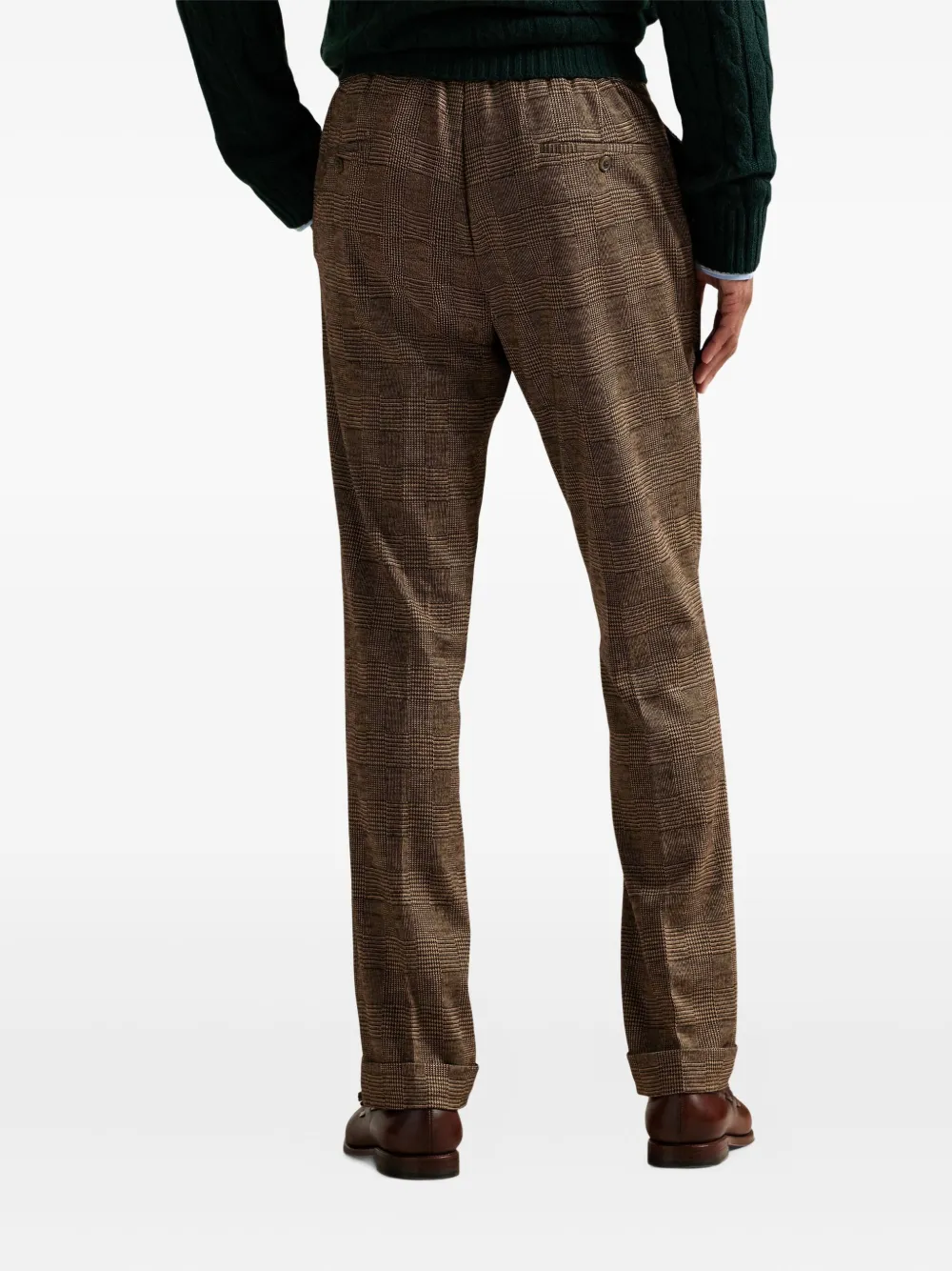 Polo Ralph Lauren Check-pattern Trousers In Brown