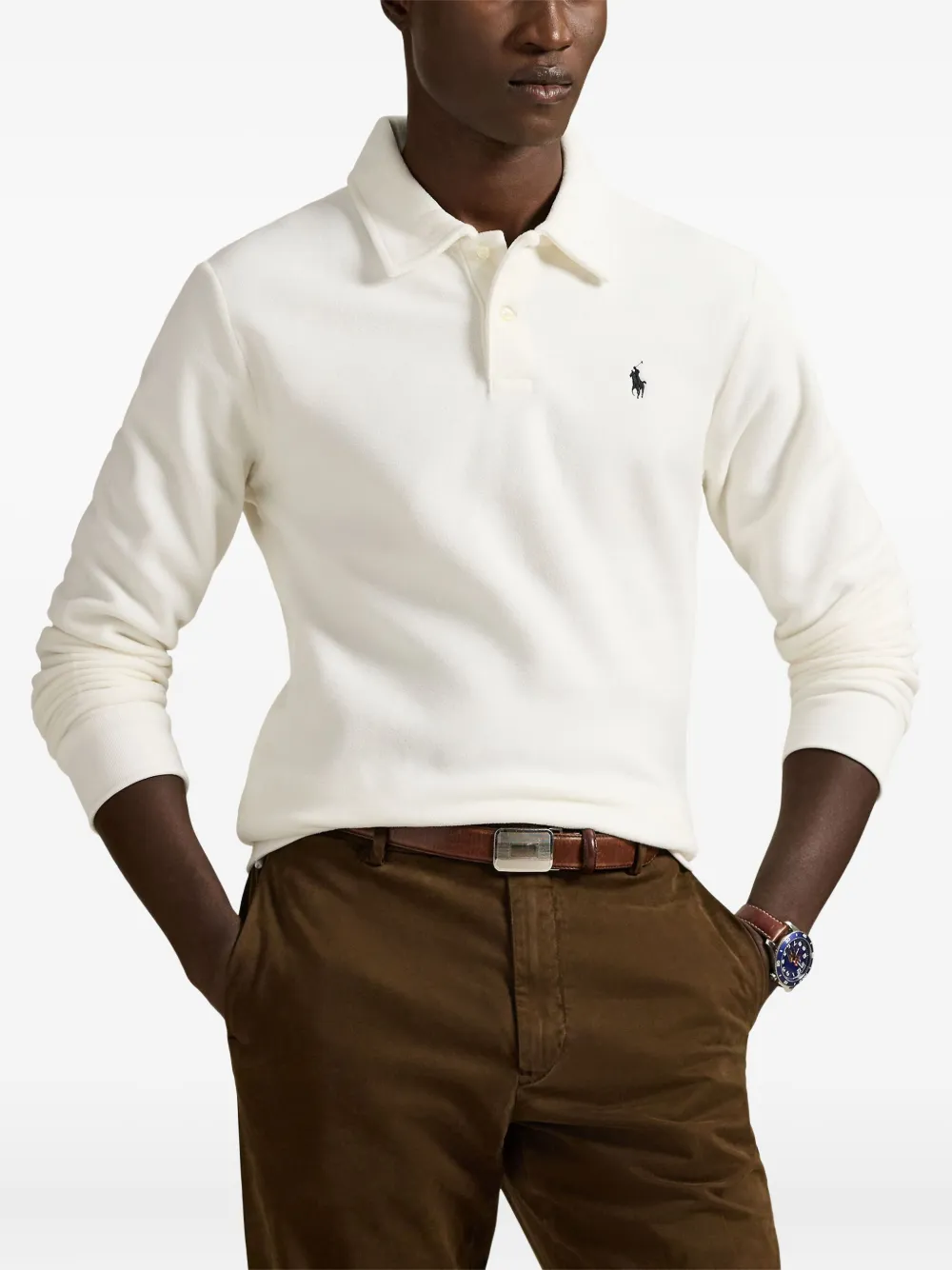 Polo Ralph Lauren Long-sleeve Polo Shirt In White
