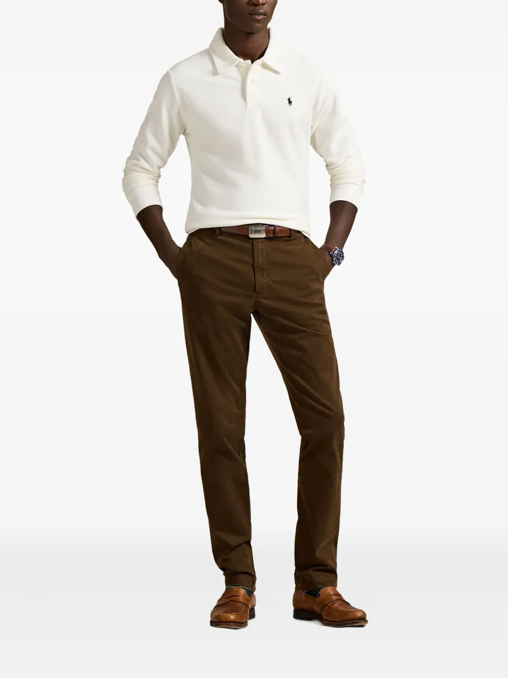 Polo Ralph Lauren Long-sleeve Polo Shirt In White