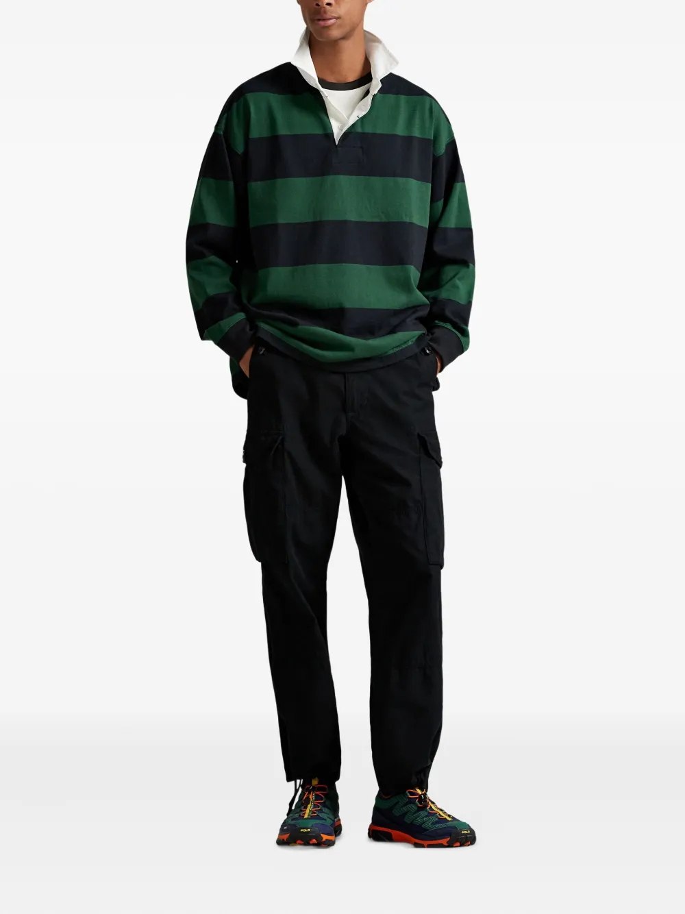 Polo Ralph Lauren Gestreept rugbyshirt Groen