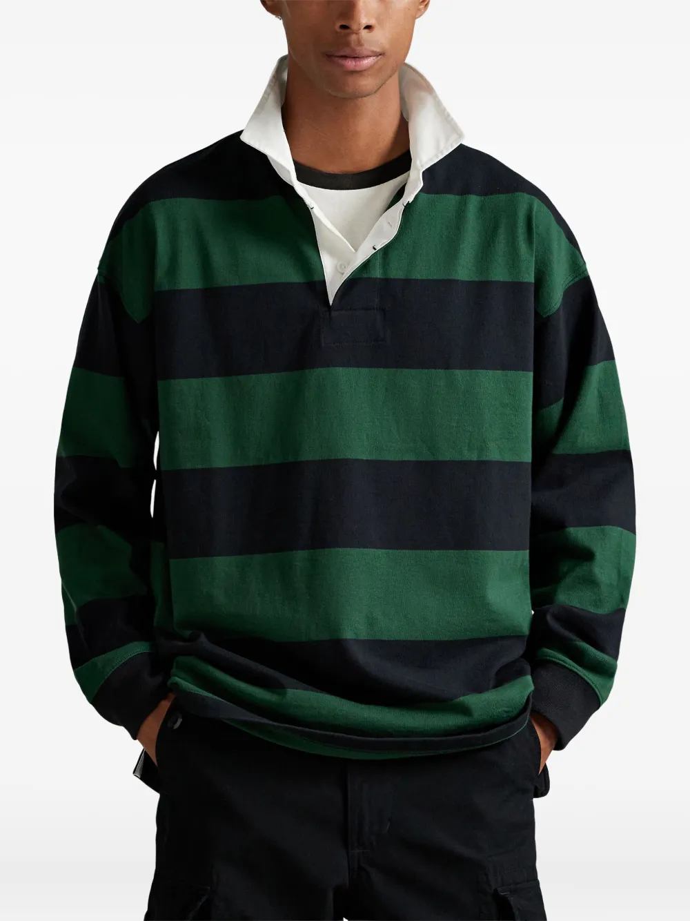 Polo Ralph Lauren Gestreept rugbyshirt Groen