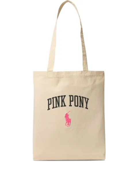 Polo Ralph Lauren Pink Pony logo-detail tote bag