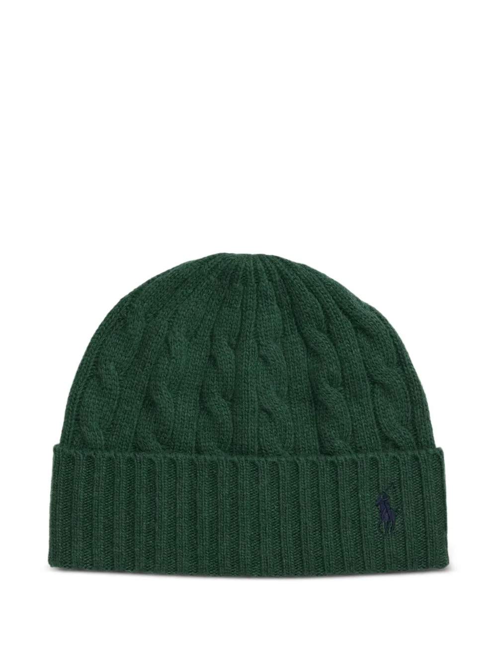 Polo Ralph Lauren Polo Pony cable-knit beanie | Green | Image 1