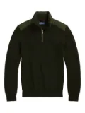 Polo Ralph Lauren quilted-panel half-zip sweater - Green