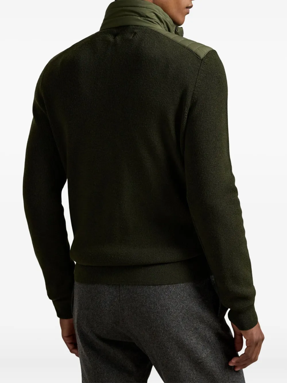 Polo Ralph Lauren Trui met gewatteerd vlak en halve rits Groen