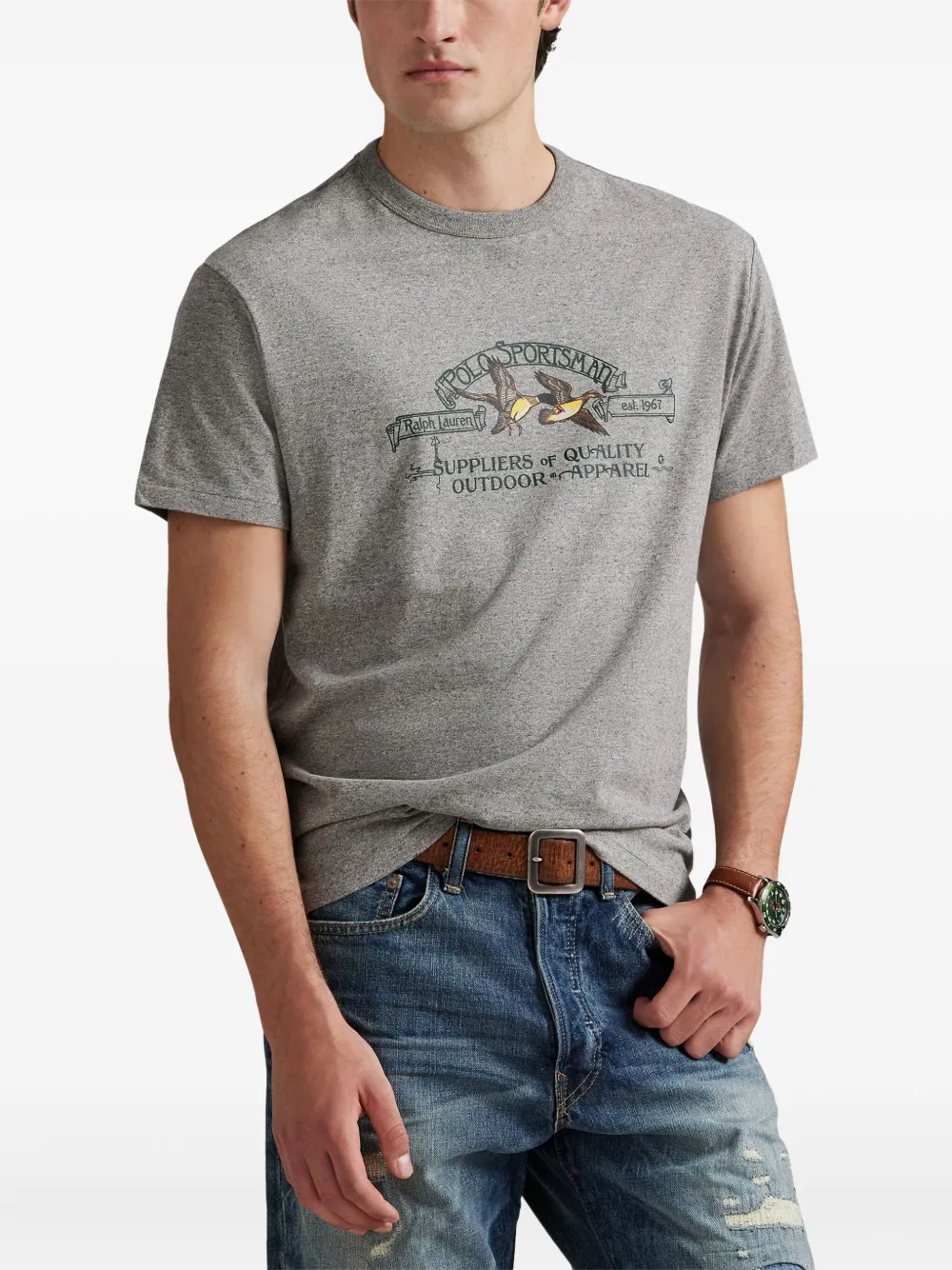 Polo Ralph Lauren T-shirt met grafische print Grijs