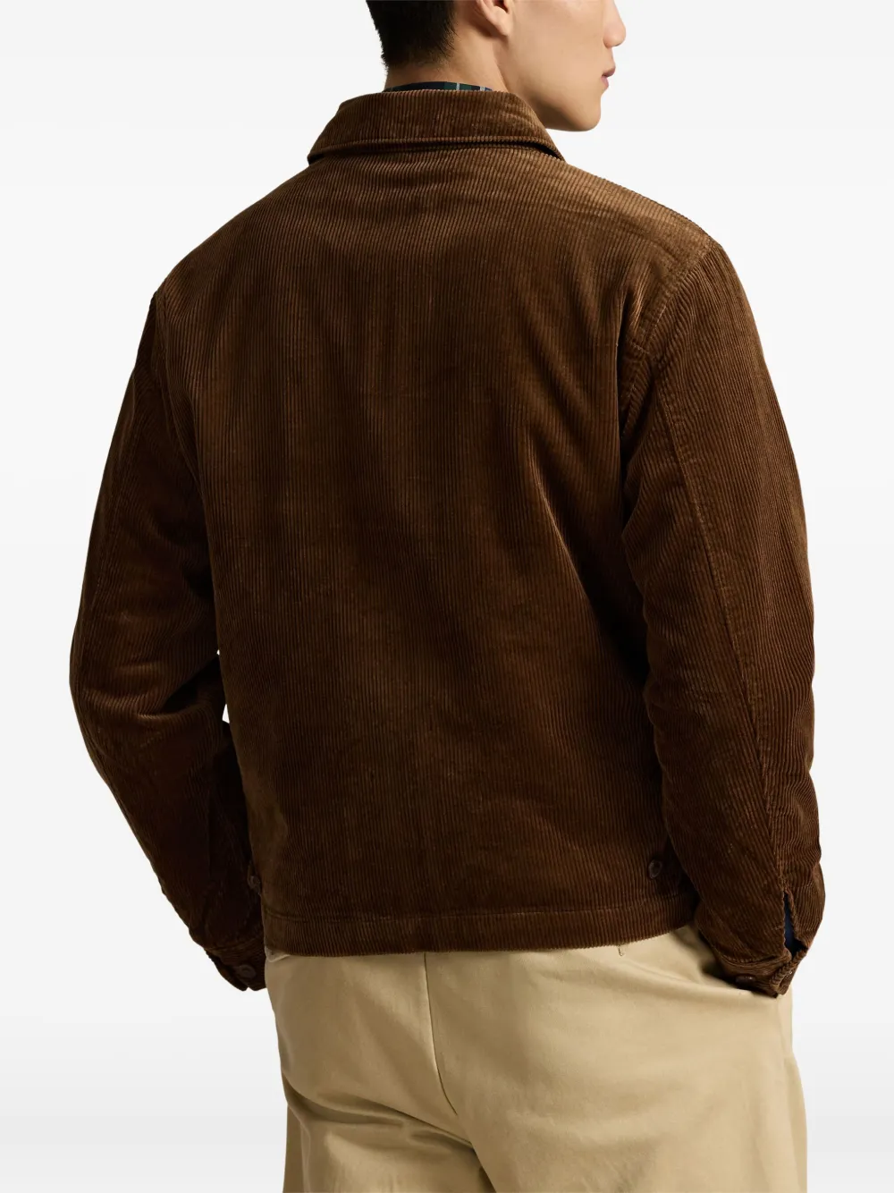 Polo Ralph Lauren Ribfluwelen jack met geborduurd logo Bruin