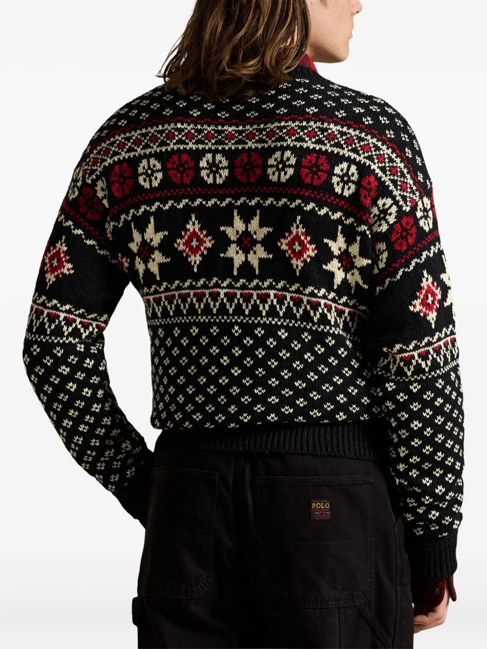 Polo Ralph Lauren Trui met ronde hals en patroon Zwart