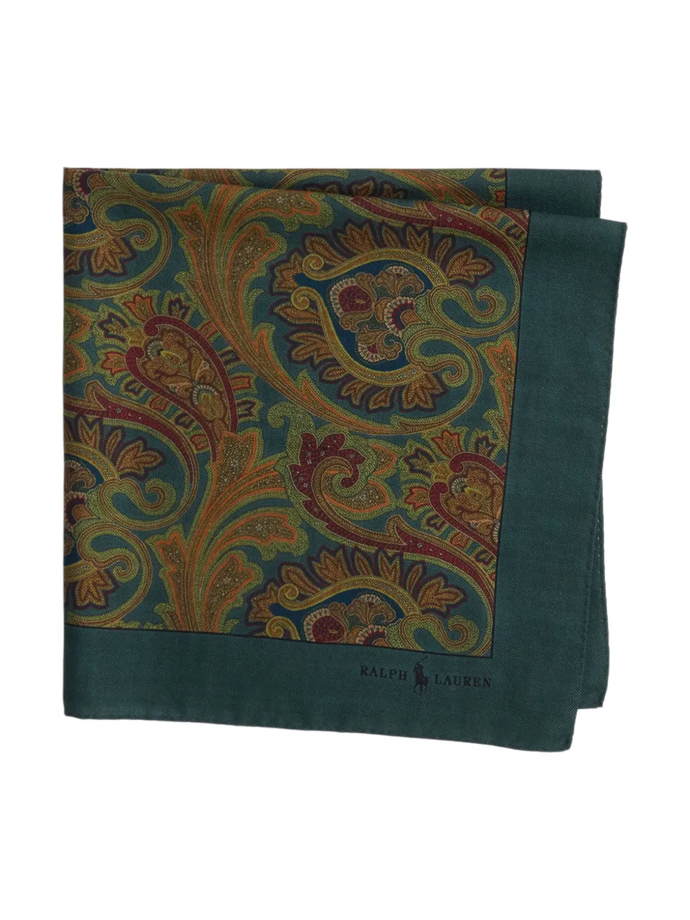 Polo Ralph Lauren paisley-pattern pocket square - Groen