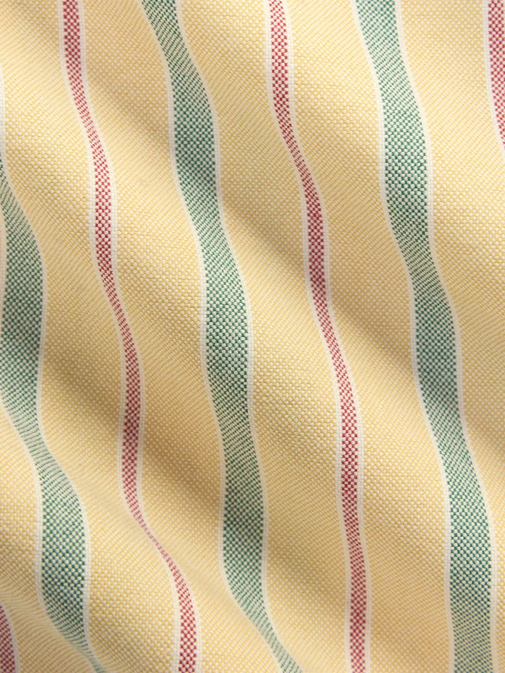 Polo Ralph Lauren Striped Embroidered-logo Shirt In Yellow
