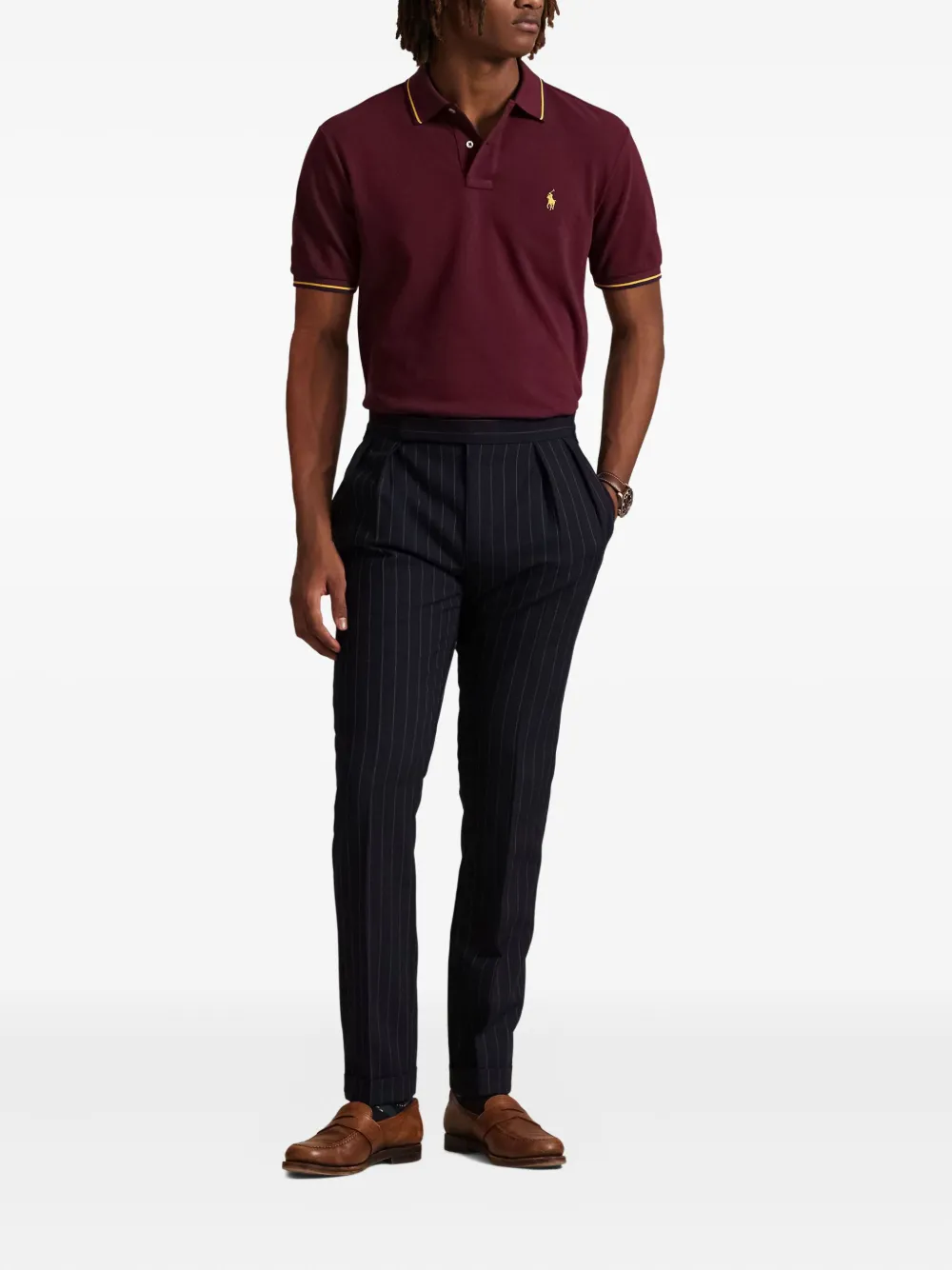 Polo Ralph Lauren logo-embroidered polo shirt - Rood