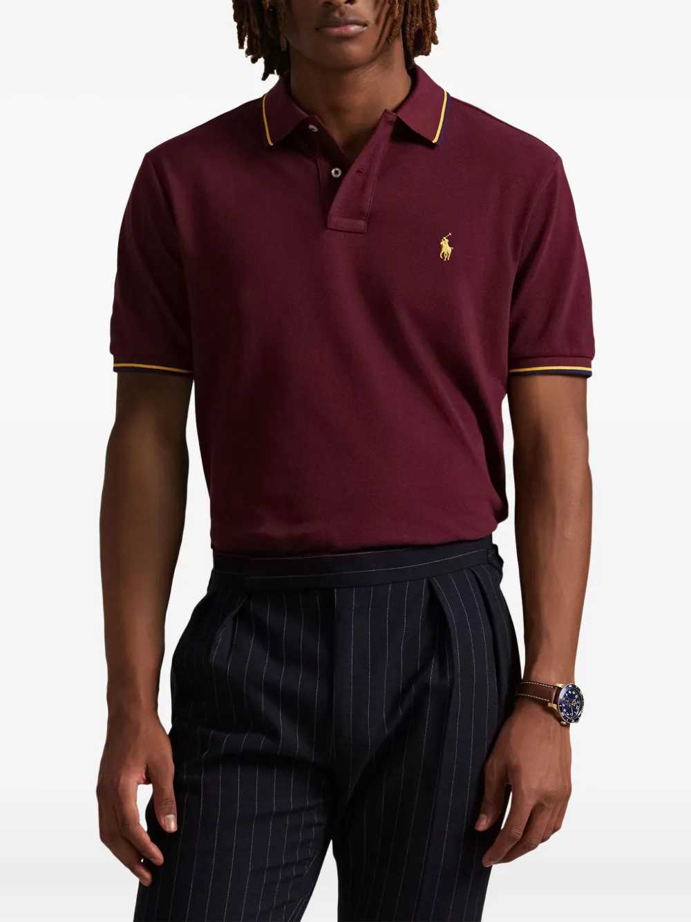 Polo Ralph Lauren Logo-embroidered Polo Shirt In Red