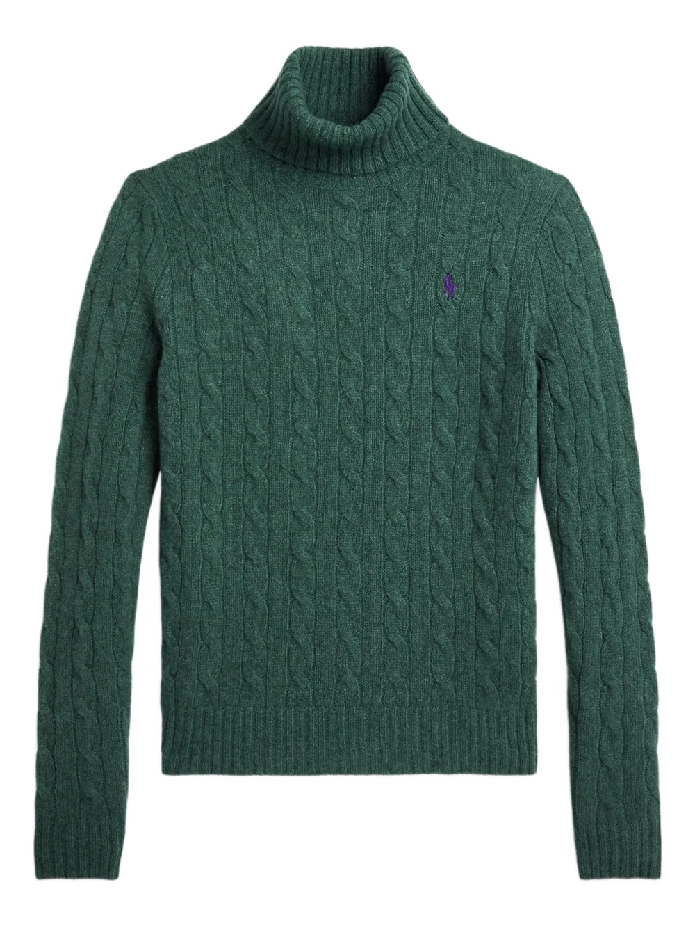 Polo Ralph Lauren Cable-knit Turtleneck Sweater In Green