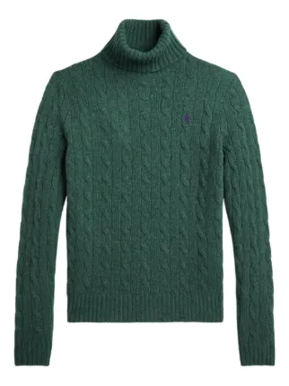 Polo Ralph Lauren ケーブルニット タートルネックセーター | グリーン 