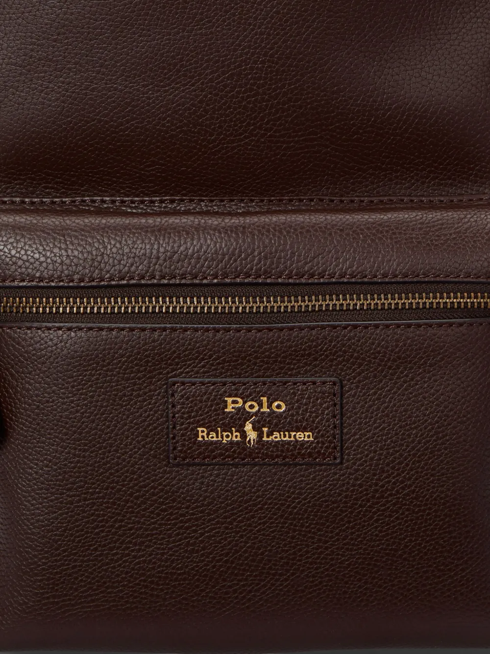 Polo Ralph Lauren Leren rugzak met ritssluiting Bruin