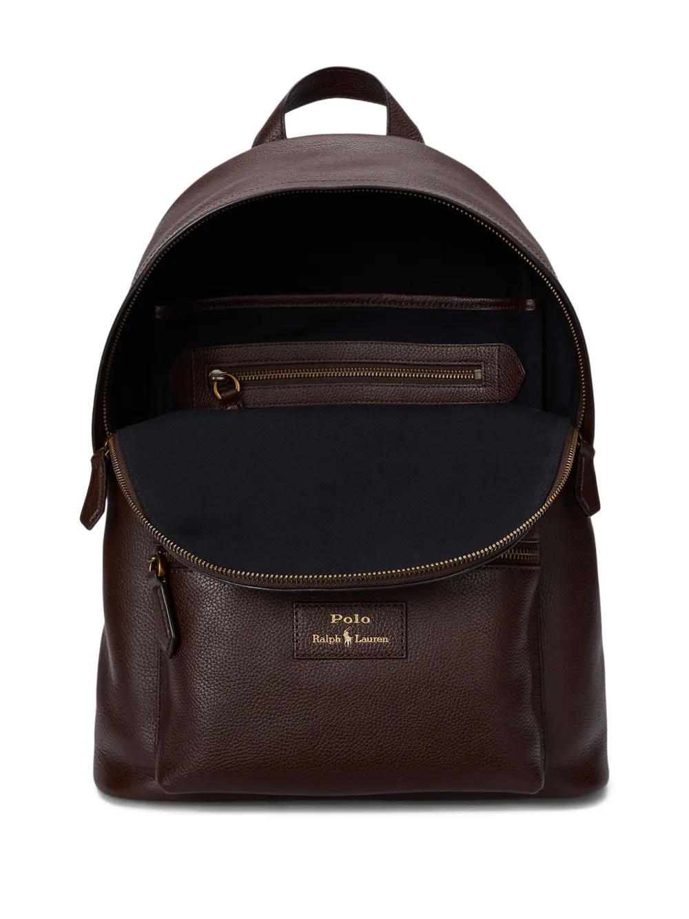 Polo Ralph Lauren Leren rugzak met ritssluiting Bruin